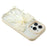 For iPhone 16 Pro Max Case Two Bow Epoxy Design TPU + PC Phone Back Cover Rhinestone Decor - Beige - 6