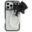 For iPhone 16 Pro Case Glitter Epoxy Design TPU + PC Phone Back Cover with Bow Strap, Rhinestone Decor - Black - 3