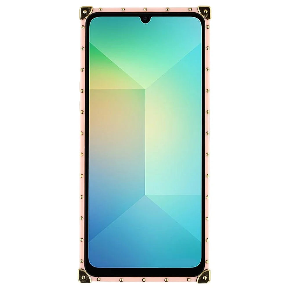 For Samsung Galaxy A06 4G / A06 5G Case Electroplated TPU + PC Phone Cover with Butterfly Kickstand - Pink - 2