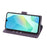 For Samsung Galaxy S24 FE Case Rose Flower PU Leather Wallet Phone Cover with 3 Card Slots - Dark Purple - 4