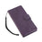 For Samsung Galaxy S24 FE Case Rose Flower PU Leather Wallet Phone Cover with 3 Card Slots - Dark Purple - 5