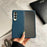 For Samsung Galaxy Z Fold3 5G Magnetic Case Carbon Fiber Texture PC Phone Cover with Screen Protector - Blue - 2