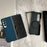 For Samsung Galaxy Z Fold3 5G Magnetic Case Carbon Fiber Texture PC Phone Cover with Screen Protector - Blue - 4
