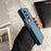 For Samsung Galaxy Z Fold3 5G Magnetic Case Carbon Fiber Texture PC Phone Cover with Screen Protector - Blue - 5