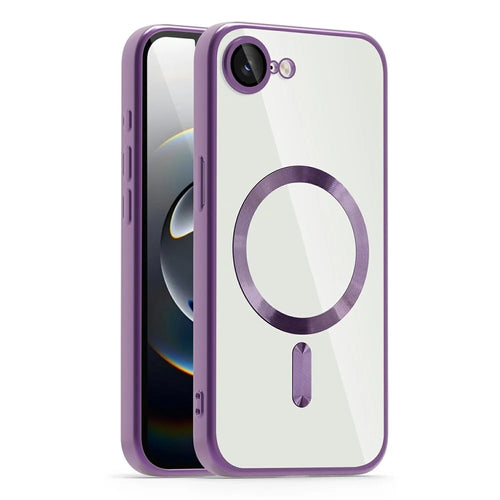 For iPhone 17e / 16e Case Compatible with MagSafe TPU + PC Clear Back Cover - Dark Purple - 1