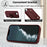 For iPhone 17e / 16e Case Kickstand Card Slots Leather Coated TPU Cover with Shoulder Strap - Wine Red - 6