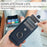 For iPhone 17e / 16e Case with Ring Kickstand Drawing Type Card Slots Leather Back Cover - Black - 6