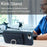 For iPhone 17e / 16e Case with Ring Kickstand Drawing Type Card Slots Leather Back Cover - Black - 7