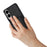 For Samsung Galaxy S25 Edge Case with Ring Kickstand Drawing Type Card Slots Leather Back Cover - Black - 4