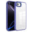 For iPhone 17e / 16e Case TPU + PC Clear Phone Back Cover with Metal Button - Dark Purple - 1