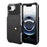 For iPhone 17e / 16e Case with Card Holder PU Leather + TPU Phone Back Cover - Black - 2