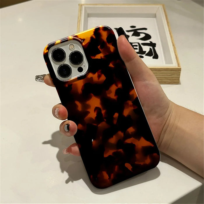 For iPhone 15 Pro Max Case Tortoiseshell Pattern Hard PC Shockproof Phone Cover - 2