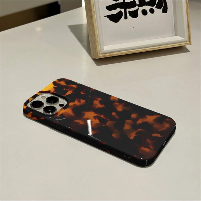 For iPhone 15 Pro Max Case Tortoiseshell Pattern Hard PC Shockproof Phone Cover - 3