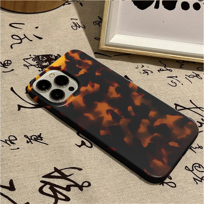 For iPhone 15 Pro Max Case Tortoiseshell Pattern Hard PC Shockproof Phone Cover - 4