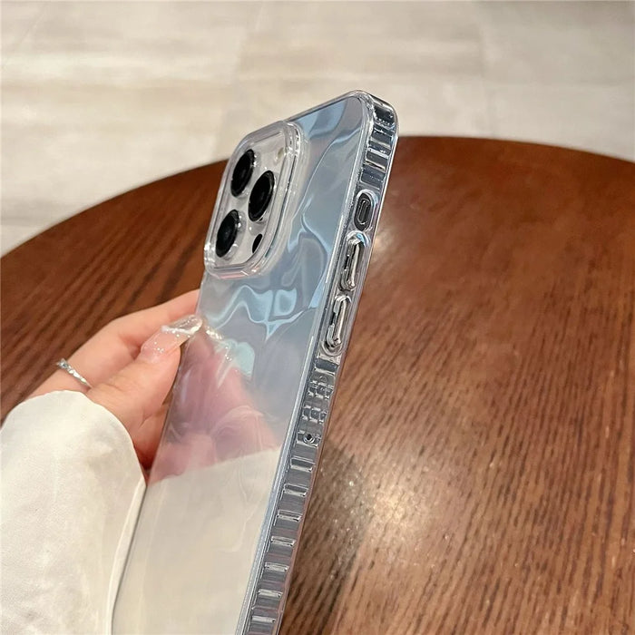 For iPhone 15 Pro Max Case IMD Ripple Pattern Hard PC Shockproof Phone Cover - 3