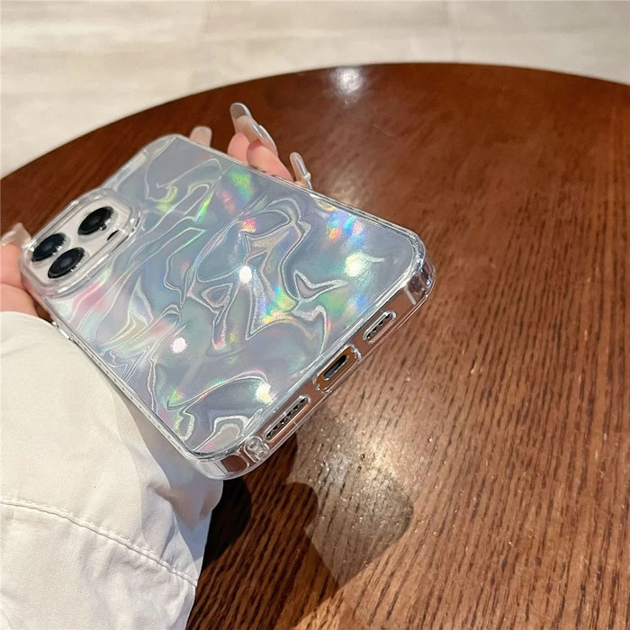 For iPhone 15 Pro Max Case IMD Ripple Pattern Hard PC Shockproof Phone Cover - 4