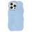 For iPhone 15 Pro Max Case Wavy Edge TPU + PC Anti Drop Phone Cover - Blue - 1