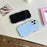 For iPhone 15 Pro Max Case Wavy Edge TPU + PC Anti Drop Phone Cover - Blue - 3