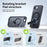 For iPhone 17e / 16e Case Compatible with MagSafe Rotating Straight Kickstand TPU + PC Matte Phone Cover - Black - 3