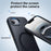 For iPhone 17e / 16e Case Compatible with MagSafe Rotating Straight Kickstand TPU + PC Matte Phone Cover - Black - 7