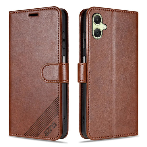 AZNS For Samsung Galaxy A06 4G Case Anti-Scratch PU Leather Stand Wallet Phone Cover - Brown - 1