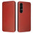 For Sony Xperia 1 VII Case Carbon Fiber Texture Drop-Proof PU Leather Phone Cover - Brown - 1