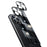 For iPhone 14 Pro Max Carbon Fiber Texture Electroplated Phone Case Genuine Leather Coated TPU Drop Protection Cover - Black - 5