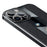 For iPhone 14 Pro Max Carbon Fiber Texture Electroplated Phone Case Genuine Leather Coated TPU Drop Protection Cover - Black - 6