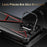 For iPhone 15 Pro Bumper Case Four Corner Airbag Kickstand Boardless A-Shape Metal Phone Cover - Black - 4