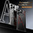 For iPhone 14 Pro Max Bumper Case Four Corner Airbag Kickstand Boardless A-Shape Metal Phone Cover - Black - 4