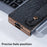 For Samsung Galaxy Z Fold5 5G Case Electroplating Glitter PC Phone Cover with Screen Film Strap Kickstand Ring Holder - Black - 7