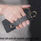 For Samsung Galaxy Z Fold6 5G Case Electroplating Glitter PC Phone Cover with Screen Film Strap Kickstand Ring Holder - Black - 4