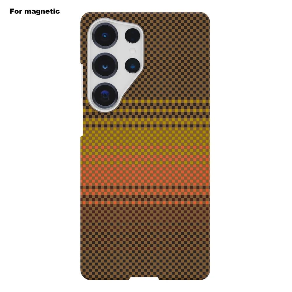 GKK For Samsung Galaxy S25 Ultra Magnetic Case Hard PC Phone Back Cover - Sunrise Gold - 1