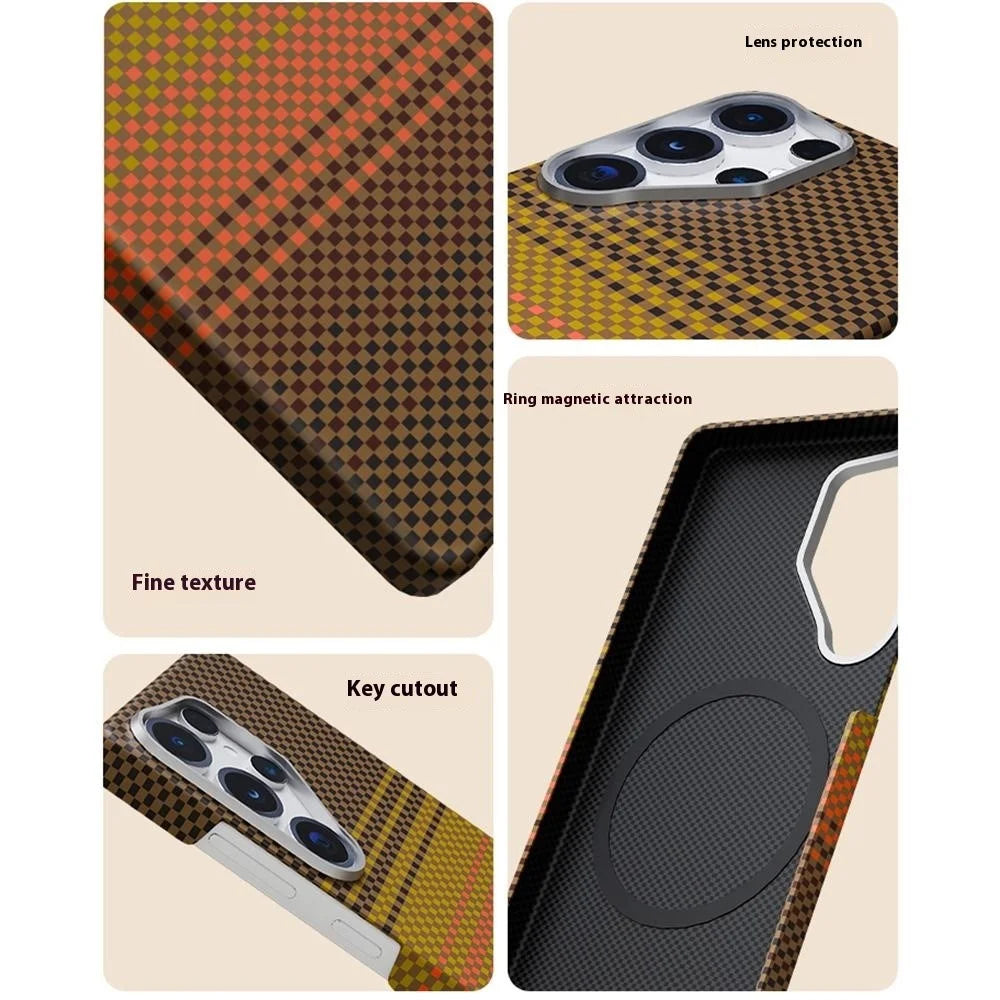 GKK For Samsung Galaxy S25 Ultra Magnetic Case Hard PC Phone Back Cover - Sunrise Gold - 7