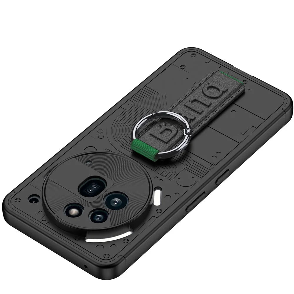GKK For Nothing Phone (3a) Pro Case Hard PC Phone Back Cover with Hand Strap - Grey - 4