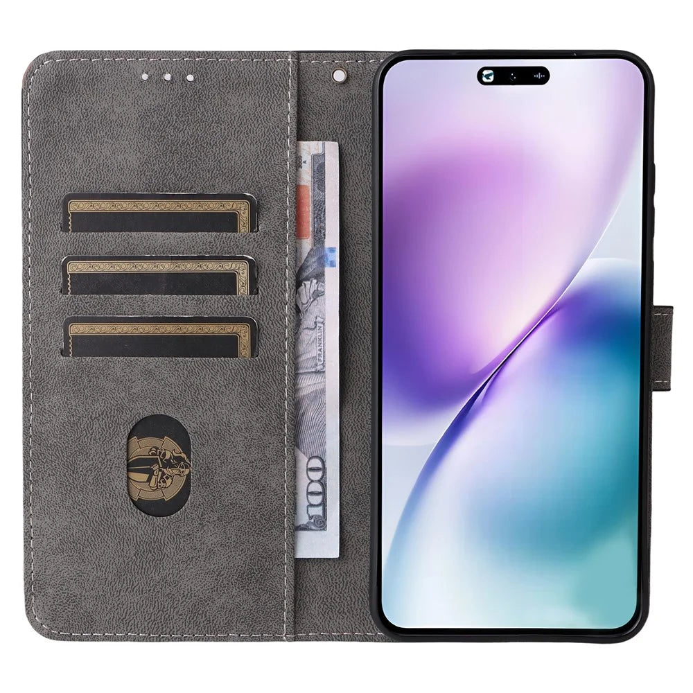 For vivo X200s 5G Case Wallet RFID Blocking PU Leather Cover Stand with Strap - Black - 2