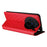Leather Case for vivo X200s 5G Wallet Rhombus Imprinted Phone Cover - Red - 5