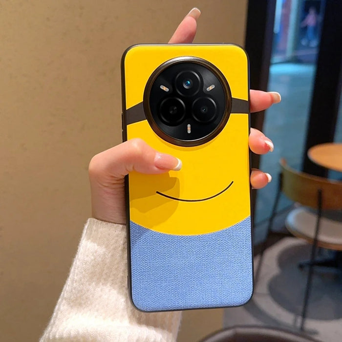 For Realme 14 Pro 5G Case Big Eye Yellow Creative Design Leather + PC Phone Cover - 2