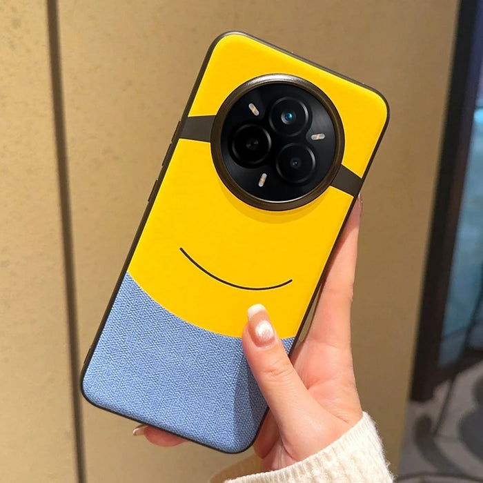 For Realme 14 Pro+ 5G Case Big Eye Yellow Creative Design Leather + PC Phone Cover - 4