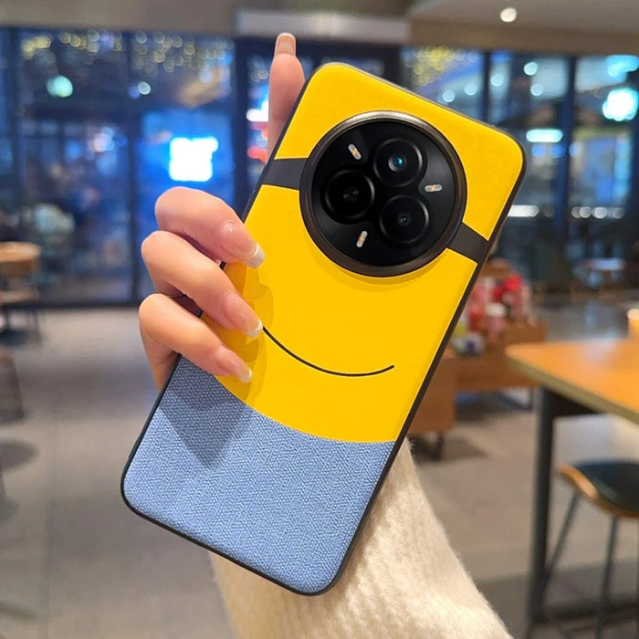 For Realme 14 Pro+ 5G Case Big Eye Yellow Creative Design Leather + PC Phone Cover - 5
