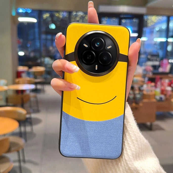For Realme 14 Pro+ 5G Case Big Eye Yellow Creative Design Leather + PC Phone Cover - 6