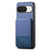 For Google Pixel 9 / Google Pixel 9 Pro / Google Pixel 10 Case Cloth Texture Leather + PC + TPU RFID Blocking Phone Cover with Card Holder - Blue - 1