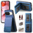 For Google Pixel 9 / Google Pixel 9 Pro / Google Pixel 10 Case Cloth Texture Leather + PC + TPU RFID Blocking Phone Cover with Card Holder - Blue - 2