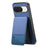 For Google Pixel 9 / Google Pixel 9 Pro / Google Pixel 10 Case Cloth Texture Leather + PC + TPU RFID Blocking Phone Cover with Card Holder - Blue - 3