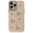For iPhone 15 Pro Case Pearl Heart Aesthetic Shockproof TPU Phone Cover - Beige - 1