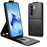 For itel Power 70 4G Stand Case Magnetic Clasp Vertical Flip Leather Phone Cover with Card Holder - Black - 1