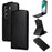 For TECNO Camon 40 4G Stand Case Magnetic Clasp Vertical Flip Leather Phone Cover with Card Holder - Black - 1