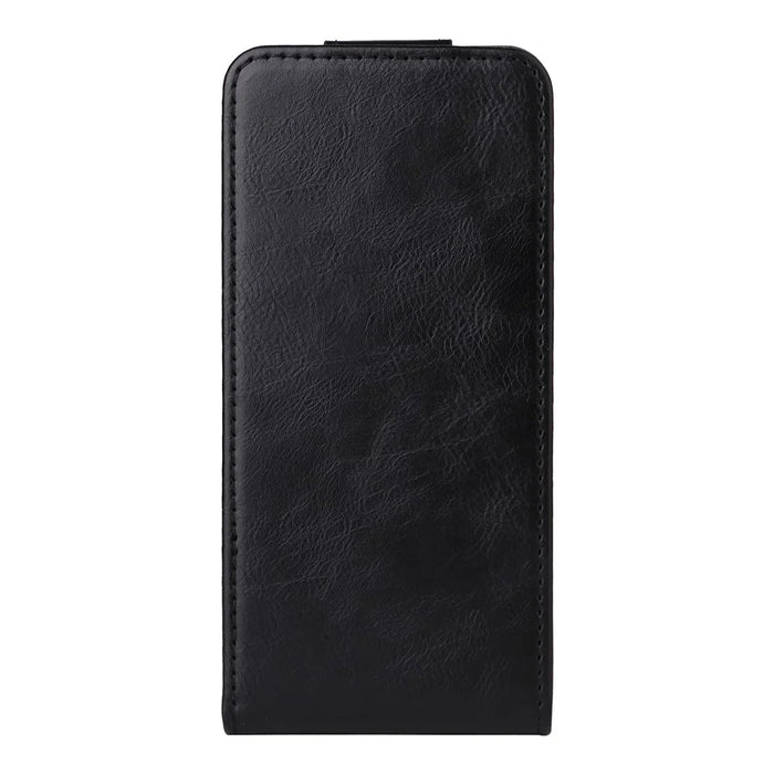 For TECNO Camon 40 4G Stand Case Magnetic Clasp Vertical Flip Leather Phone Cover with Card Holder - Black - 6