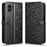 For Samsung Galaxy XCover7 Pro Wallet Case Dot Pattern Imprint PU Leather Phone Cover - Black - 1