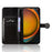 For Samsung Galaxy XCover7 Pro Wallet Case Dot Pattern Imprint PU Leather Phone Cover - Black - 3